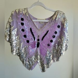 Vintage 100% silk cape